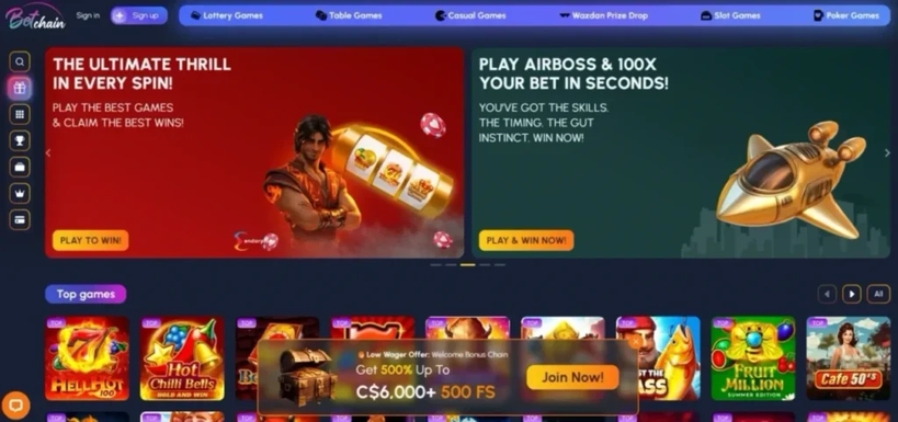 betchain casino Gameplay