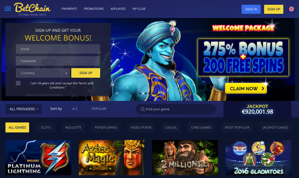 betchain casino Gameplay